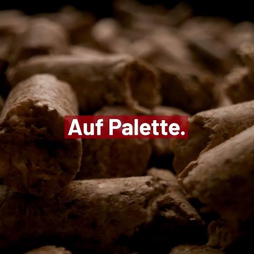 Holzpellets direkt auf Palette. Nur bei PALIGO.