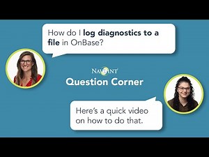 How to Log Diagnostics to a File in OnBase