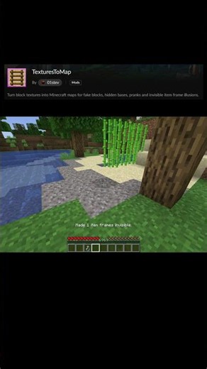Minecraft Mod Turns Blocks Into Maps 🤯 #minecraft #minecraftmods #tutorial