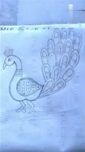 How to draw peacock 🦚🦚 tutorial // Easy peacock art //#drawing#pencil#viralart#art #lifeisbutadream