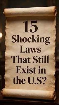 15 Weird Laws You Won’t Believe Still Exist in the US #history #weird