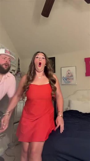 Woman Loses Balance and Awkwardly Grabs Man in Wrong Place