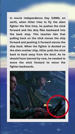 Independence Day (1996) - Alien Flight School: Hiller's Backwards Lessons