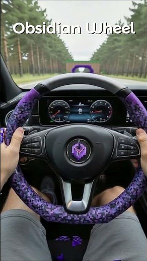 Minecraft OBSIDIAN Ferrari Steering Wheel — Will It Grind or Steer? (POV)