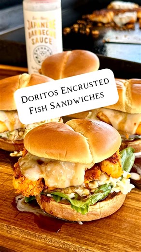 24K views · 746 reactions | Dorito Encrusted Cod Sandwiches! Taking a walk on the orange side today, crushing up Doritos into powder and using that in place of flour! Flavor profile is off the charts with this one so get ready for a delicious meal. #doritos #fish #sandwhich #fyp #reels #instagram #griddle #outdoorcooking | Nicholas Perrone | Facebook