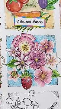 Parte 5 - Colorindo Rita Berman Livro Europa com lápis de cor e aquarela #art #arteterapia #fyp