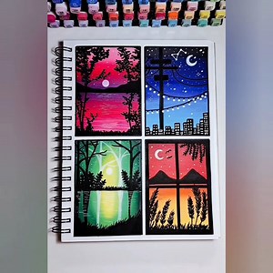 Four mini drawing ideas with markers! | pinoxart