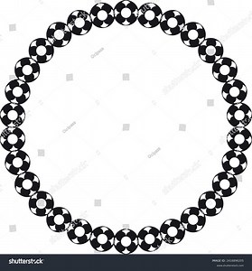 Frame Border This Circle Made Several Stock Vector (Royalty Free) 2418896205 | Shutterstock