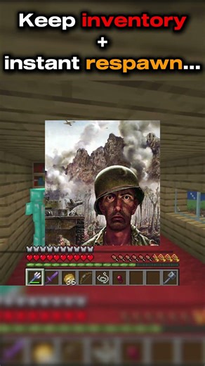 keep inventory + instant respawn is insane...