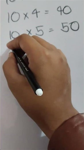 table of 10 easy #maths