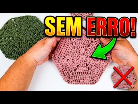 (TURORIAL) Hexágono de Crochê Fácil (Do Meu Jeitinho!)#crochettiktok #crochet #handmade #tutorial