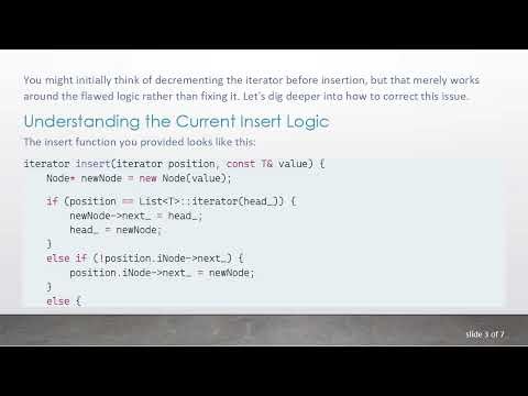 Fixing Linked List Insert Method: How to Insert at the Correct Iterator Position