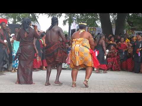 Adowa dancers at the Manhyia palace Kumasi Ghana