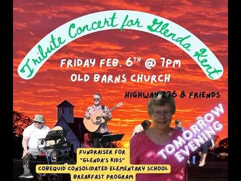 TRIBUTE CONCERT FOR GLENDA KENT. HELD FRIDAY FEBRUARY 6, 2026 IN OLD BARNS CHURCH NOVA SCOTIA