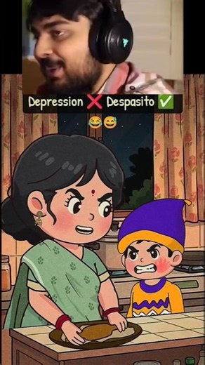Depression and mummy 🤣😭 #viral #funny #comedy #cartoon #youtubeshorts