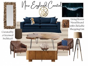 Coastal Living Room Mood Board | Nautical Decor E-design (PDF) - Etsy UK