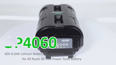 OP4060 40V 6.0Ah Lithium Battery Replacement for All Ryobi 40-Volt Power Tools OP4015 OP4026 OP40201 OP40261 OP4030 OP4040 OP40401 OP4050 OP40501 OP4050A OP40601 OP4060A RY40200 RY40403 RY40204