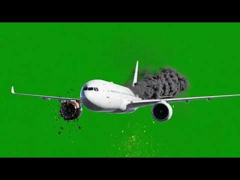 Aeroplane Crash Green Screen Video || Green Screen || Chroma Key || Content For Creators