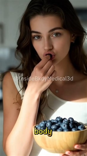 What Happens When You Eat Blueberries Every Day? (3D Digestion Explained) #healthybody3danimation