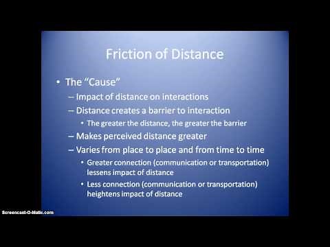 AP Human Geography - Friction of Distance and Distance Decay