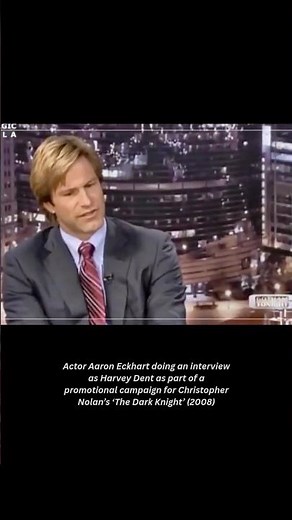 Harvey Dent interview from 'The Dark Knight' promotional campaign (2008) #filmarchives #batman