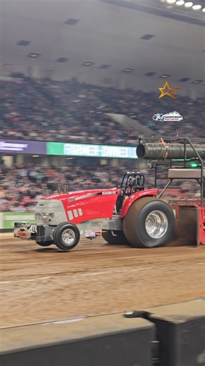 The "Field Sobriety" Case Light Super Stock tractor pulling at the 2025 National Farm Machinery Show Championship Tractor Pull in Louisville, KY Farm Credit Mid-America #tractorpulling #nfms26 #turbocharged #casetractor #horsepower | Pulling Texas