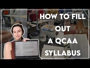 How to fill out a QCAA syllabus for notes and revision