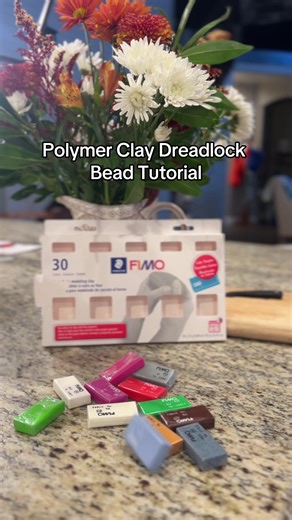Dreadlock polymer bead tutorial! You don’t need anything special…just polymer clay that you can pick up in any arts and crafts shop. There is a ton of inspo on the internet…so get creative! I used Fimo clay. I shaped my beads around a drill bit! I also have some metal straws that I used. Once you make your bead, you put it into a preheated oven (265 degrees Fahrenheit) for 30 minutes. I was VERY surprised at how awesome the glow-in-the-dark clay GLOWED! It is so cool! I would love to see your cr