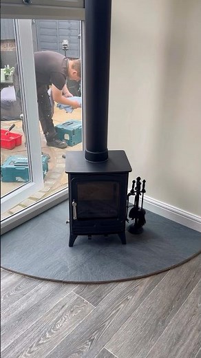 Installing a log burner, IN SUMMER!!! 🔥🔥🔥#renovation #logburner