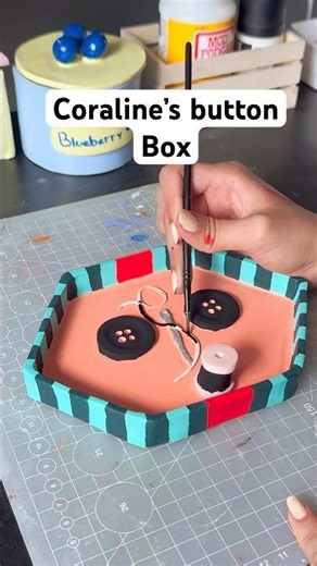 diy air dry clay trinket dish from the movie coraline #diy #creativeclayideas #airdryclay #claycraft