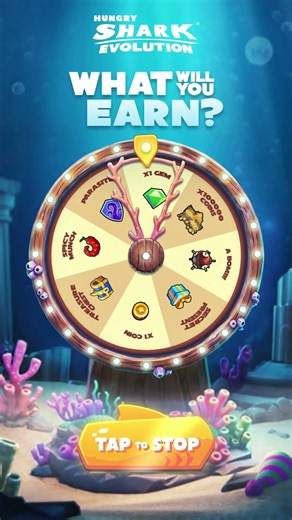 Spin the Hungry Wheel and see what you'll get ☸️🦈 #HungrySharkEvolution #silly