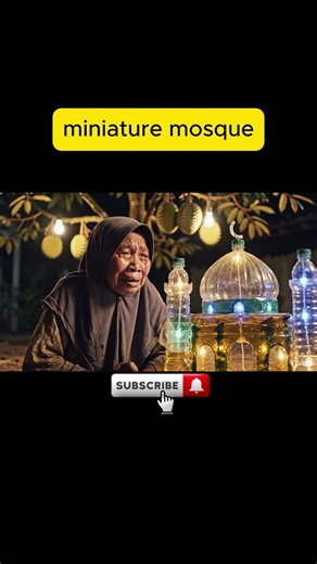 miniatur masjid buatan nenek dari botol #artfromwaste #shorts #mosque