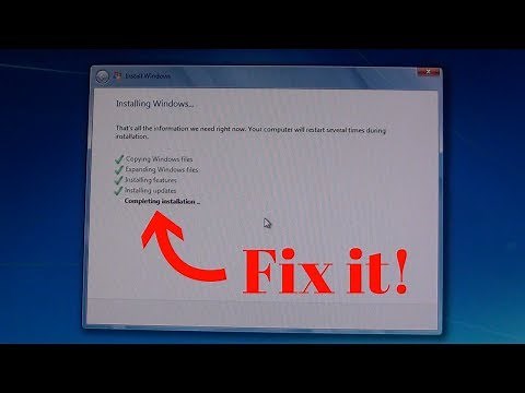 How to fix Windows 7 stuck at Completing installation