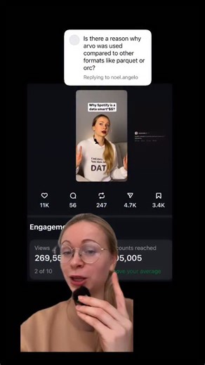 Natalie Data Engineer on Instagram: "Smarta$$ guide on data formats: There are a few main formats we actually care about: We have a grid Low/Fast processing speed and Analytics or Operations axis 1. Unfortunately CSV - it’s dumb as hell, but it’s literally text, so everyone uses that for operations, no compression, no structure,nothing. 2. json - Then json not write-optimized, parsing text and nested structures slow as hell, still analytics-oriented 3. parquet - this thing is good for ANALYTICS,