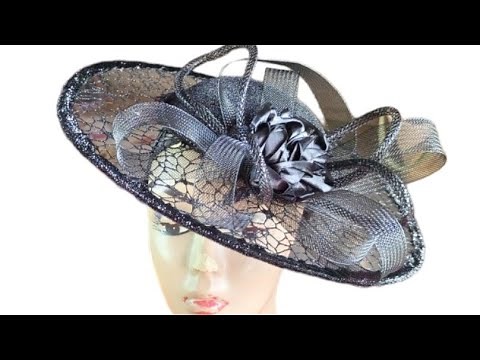 How to make a satellite fascinator with a veil net#diy #fashion #hat