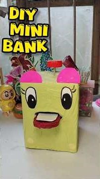 DIY MINI BANK ! #goldiart #diyminibank#explorepage #craft #youtubeshorts #trendingdiy #craft