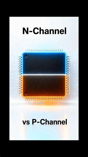 N-Channel vs P-Channel: Why Processors Need Both #learnelectronics #mosfet #microprocessor #ytshorts