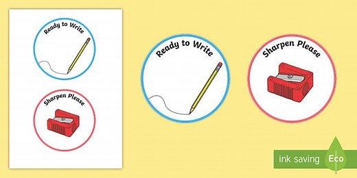 Ready to Write and Sharpen Labels