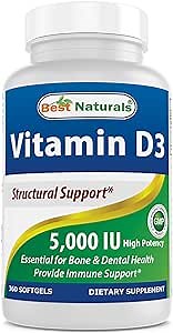 Best Naturals Vitamin D3 5000 IU 360 Softgels