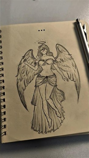 How to draw a angel 🪽 #shorts #art #howto #angel #drawing