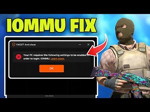 IOMMU Is Disabled in FACEIT AC FIX ✅ 🎮