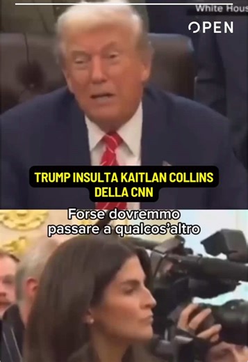 👉Un scontro verbale acceso alla Casa Bianca durante una conferenza stampa del presidente Trump. Alla giornalista della CNN, Kaitlan Collins, che gli chiedeva conto del caso Epstein e della divulgazione dei file con cancellazioni Trump risponde: «Sei la peggior giornalista. Non mi stupisce che la CNN non abbia ascolti con gente come te. Ti conosco da 10 anni e non ti ho mai vista sorridere e sai perché? Perché sai che non dici la verità. Siete un’organizzazione molto disonesta e dovrebbero vergo
