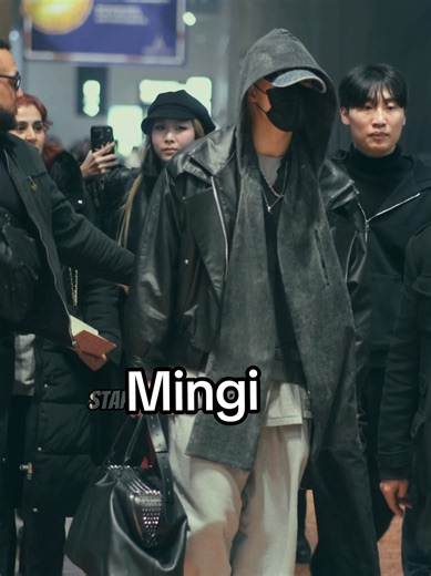#mingi du groupe @ATEEZ_Official à Paris pour la fashion week Menswear #atinyateez #fixon #badass #korea