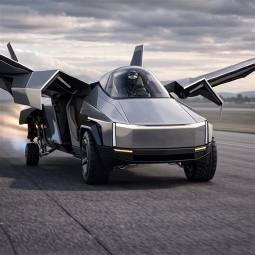 Tesla Cybertruck Hybrid with Army Plane | Futuristic Military AI Concept