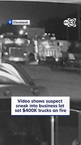 195K views · 918 reactions | "What am I gonna do?" the owner said after returning from vacation to find someone had set his trucks on fire, putting his business in jeopardy. https://abc13.com/post/cleveland-business-owner-offers-10k-reward-surveillance-video-captures-suspect-set-trucks-fire/17202336/ | ABC13 Houston | Facebook