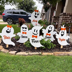 Personalized Ghost Yard Art Halloween Outdoor Decor Custom Fall Garden Decoration - Etsy