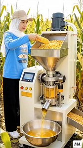 This is a machine for making cooking oil from corn 😍 #technology #fyp #us #usa #reelsviral | Mamak Aisha