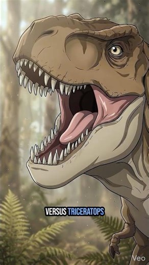 T-Rex VS Triceratops… But It’s Anime! #dinosaur #anime #ai