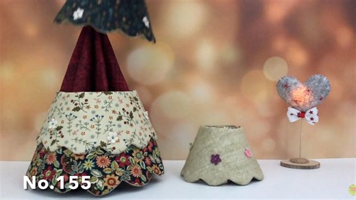 【搬运】Candy Tomato 155. 制作一棵树（6层），用布料制作一棵圣诞树