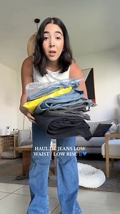 PIDEME TALLAS ⬇️ Creo que logré encontrar los mejores jeans a la cadera 💿💋👑 #pantalones #jeans #lowwaistedjeans #lowrisejeans #pantalonesanchos #pantalonesalacadera #finds #haul #pullandbear #levis #stradivarius #mujeres #outfit | Andrea y Juanra